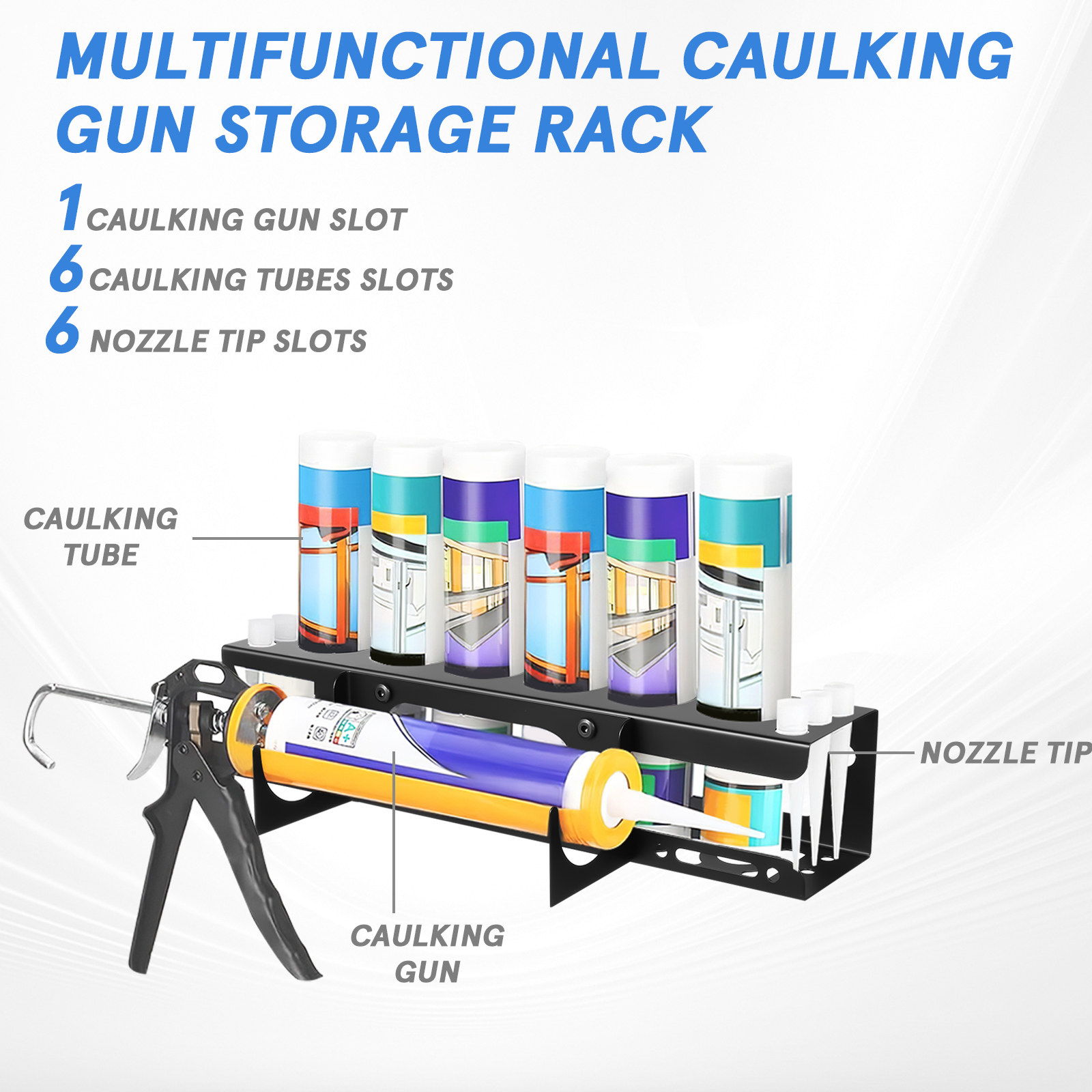 Heavy-Duty Wall-Mounted Caulki - Workshop Tools Organizer recension och pris