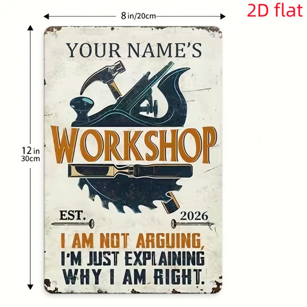 [2D Flat] 1pc Custom Name Work - Workshop Tools With Name recension och pris