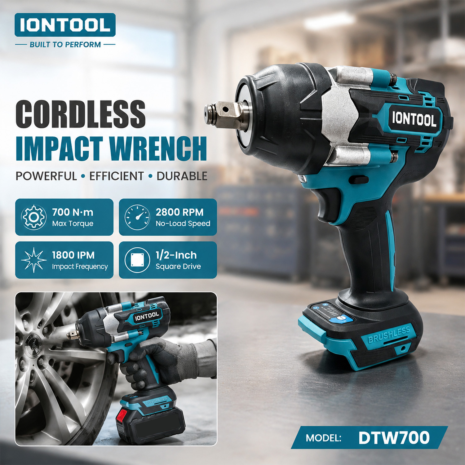 IONTOOL DTW700 Anti-slip Cordl - Workshop Tools Engineering recension och pris