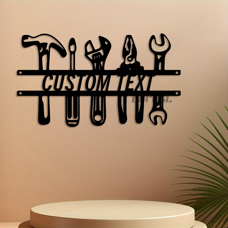 DIY Industrial Style Iron Wall - Workshop Tools With Name recension och pris