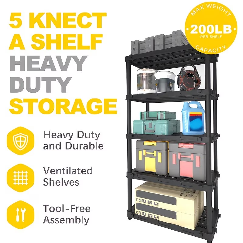 Five-Layer Plastic Shelving Un - Workshop Tools Organizing recension och pris