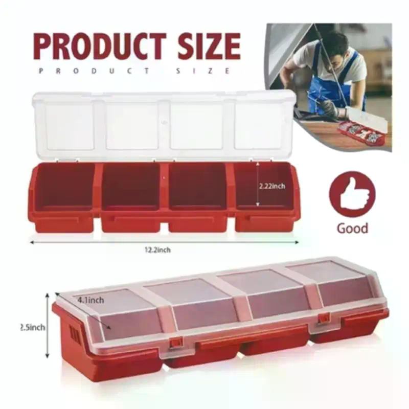 Screw Organizer Box Plastic 4  - Workshop Tools Organizer recension och pris