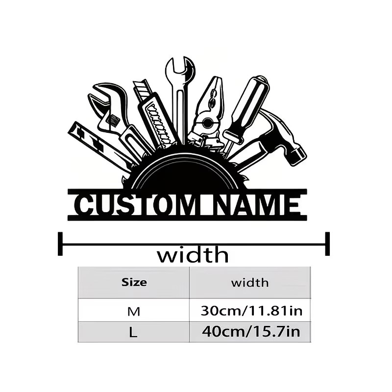 Custom Metal Tool Wall Art - P - Workshop Tools With Name recension och pris